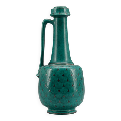 Wilhelm kage vase en céramique 'argenta' pour gustavsberg suède 1940s marqué