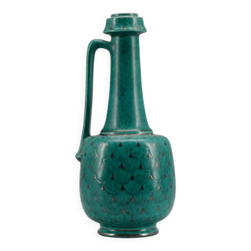 Wilhelm kage 'argenta' ceramic vase for gustavsberg sweden 1940s marked