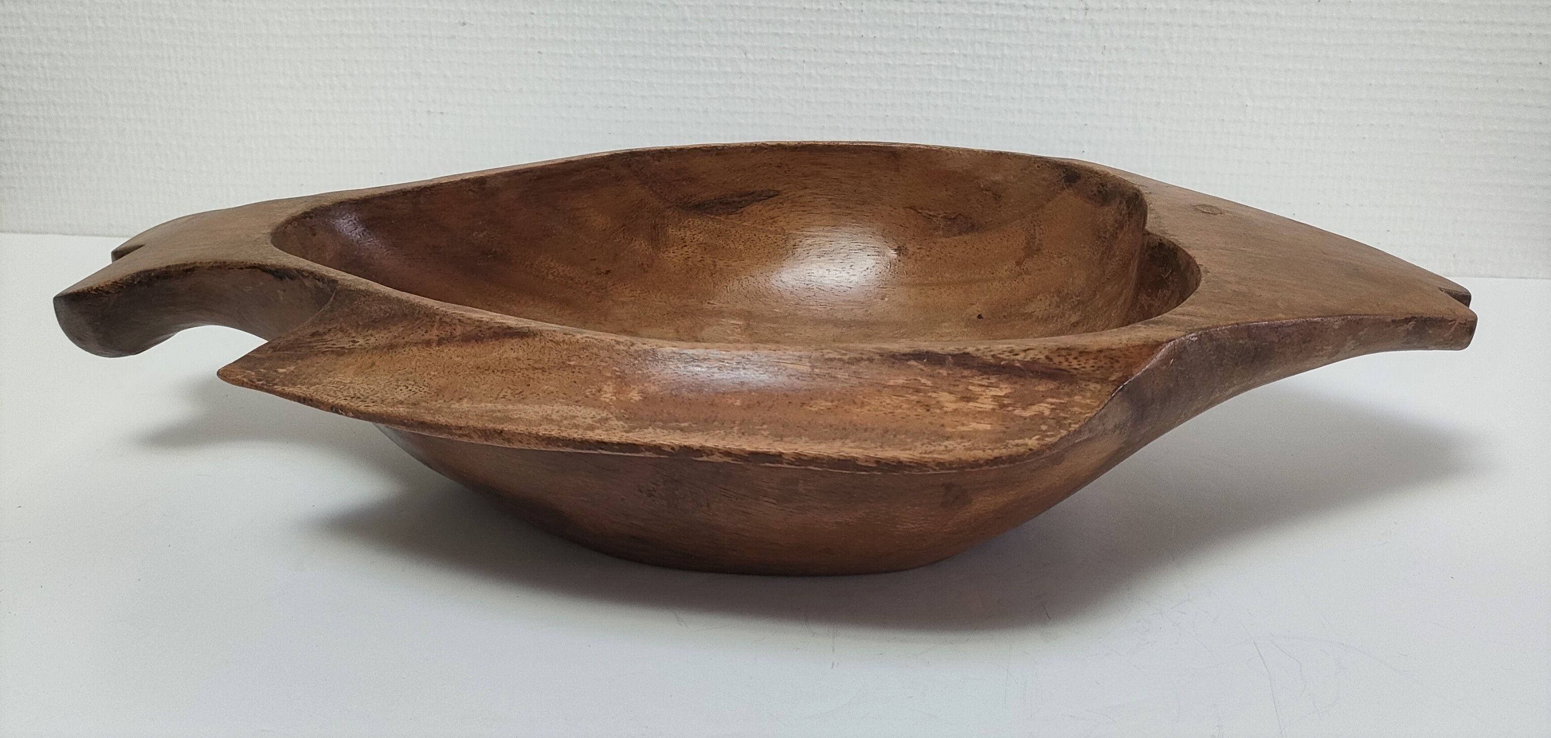 Zoomorphic cut fish wood carved vintage