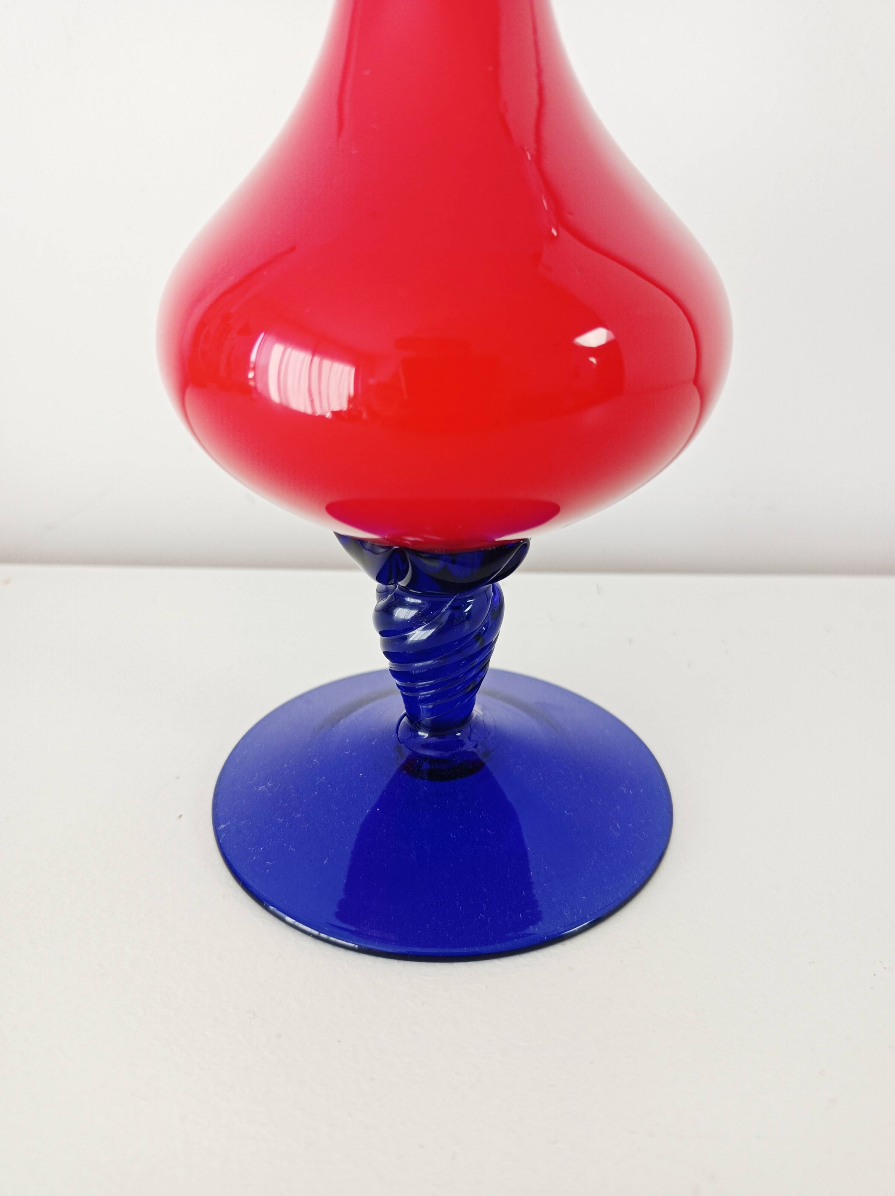 opaline single-flower vase