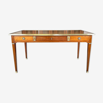 Bureau plat de style Directoire en merisier