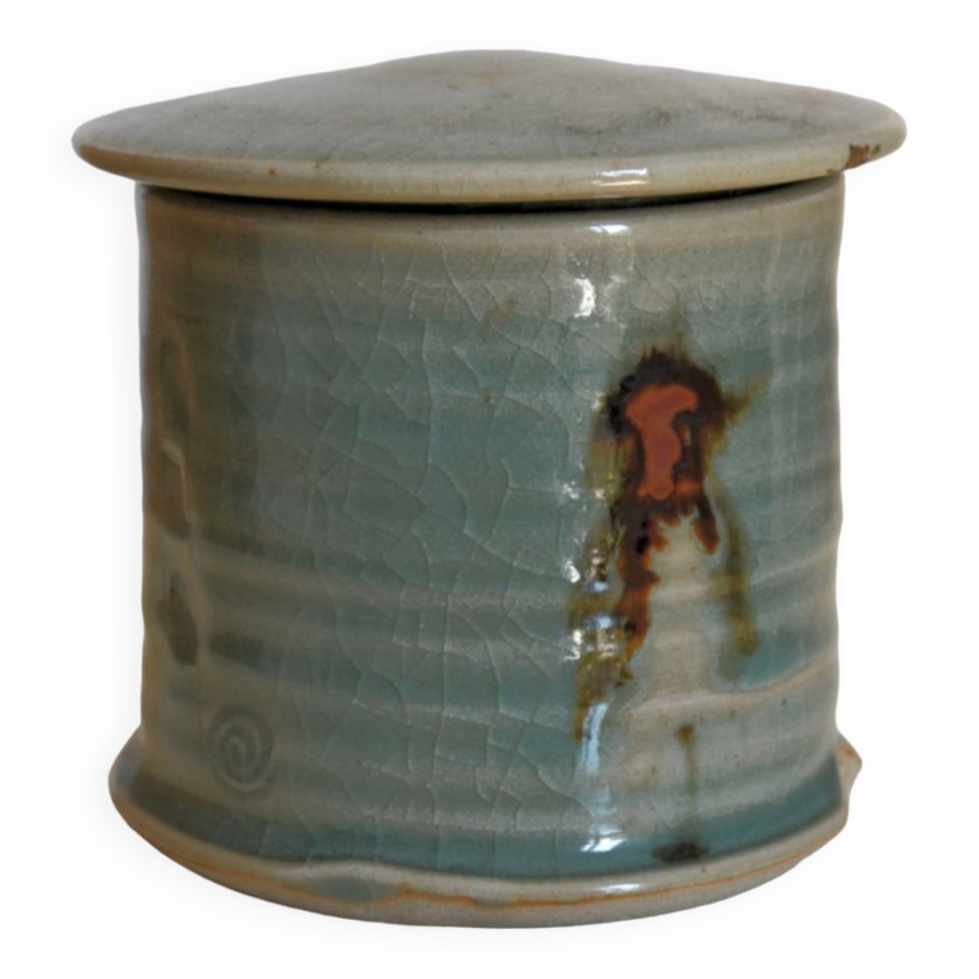 Japanese ceramic raku pot or tea box