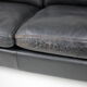 1960s Danish Black Leather 3-Seater Sofa