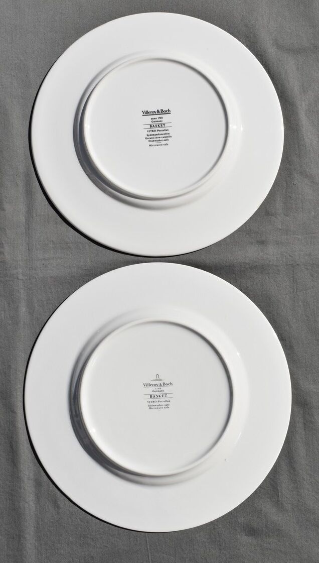6 flat plates Villeroy & Boch basket model