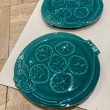 Assiettes à huîtres en forme de poisson