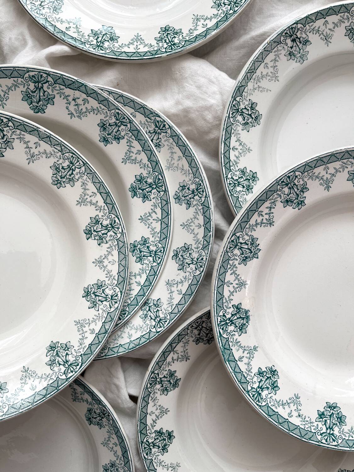 10 earthenware soup plates "Cahors" Saint Amand