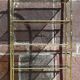 Shelf faux bamboo gold metal