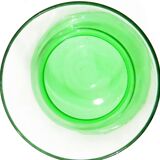 12 Art-Deco aperitif glasses in crystal and sea uraline
