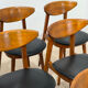 4 Fontania chairs attributed to Baumann – 1960s