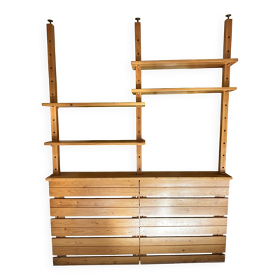 Bar de cuisine vintage en bois massif