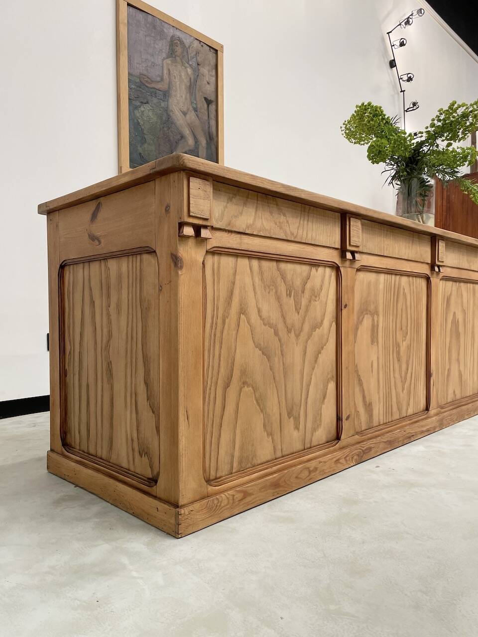 2m central island pine counter