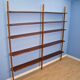 A Danish wall unit in teak and beech by William Watting for Scanflex, 1950s.