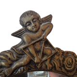 Bronze Oval Mirror By J. Brunt, Copyright From 1962