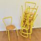Vintage yellow school chairs from the 90s