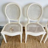 4 Louis XVI style fluted chairs