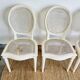 4 fluted chairs in Louis XVI style
