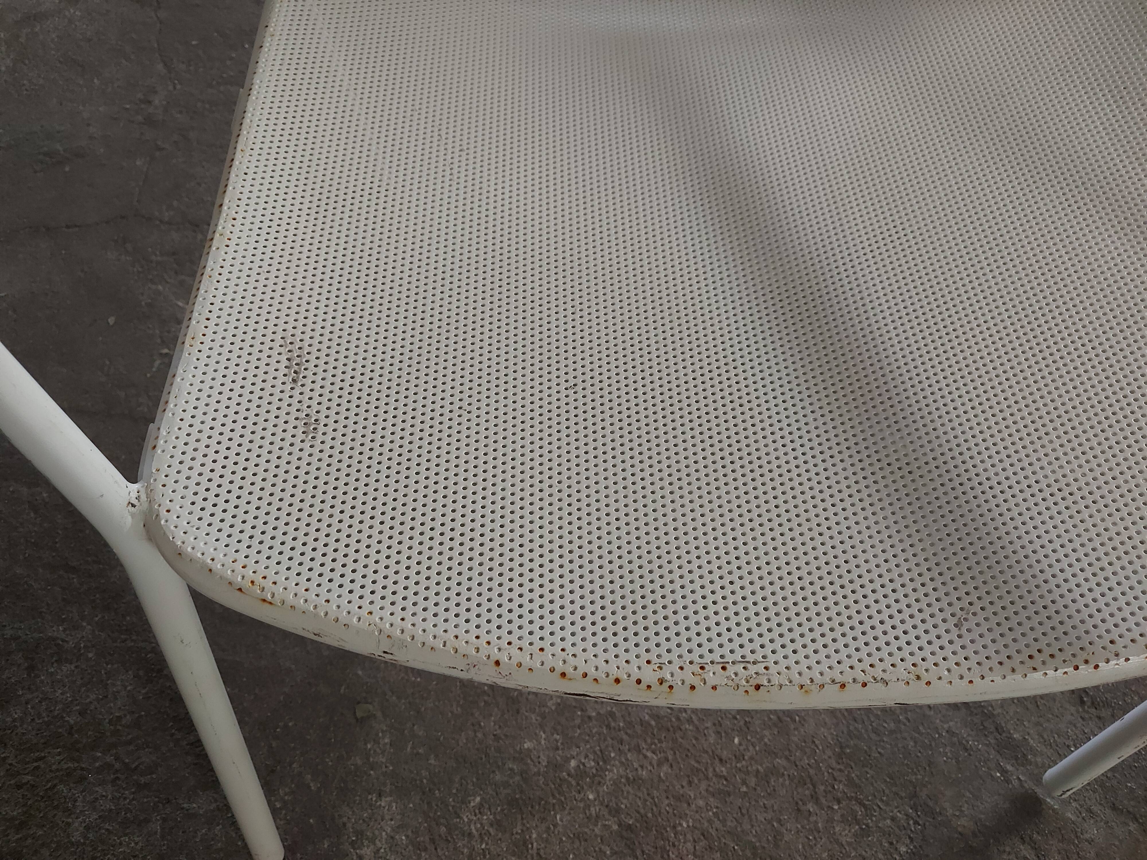 Vintage garden metal armchair