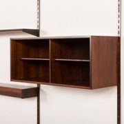Kai Kristiansen rosewood wall unit with 2 lamps for FM Mobler, Denmark 1960s