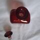 Antique Bohemian Crystal Carafe Egermann Ruby Red Engraved.