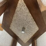 Scandinavian chandelier perspex and wood