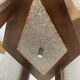Lustre scandinave perspex et bois, 4 feux