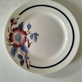 Set of three ironstone plates K & G Lunéville model Régine - 1950s