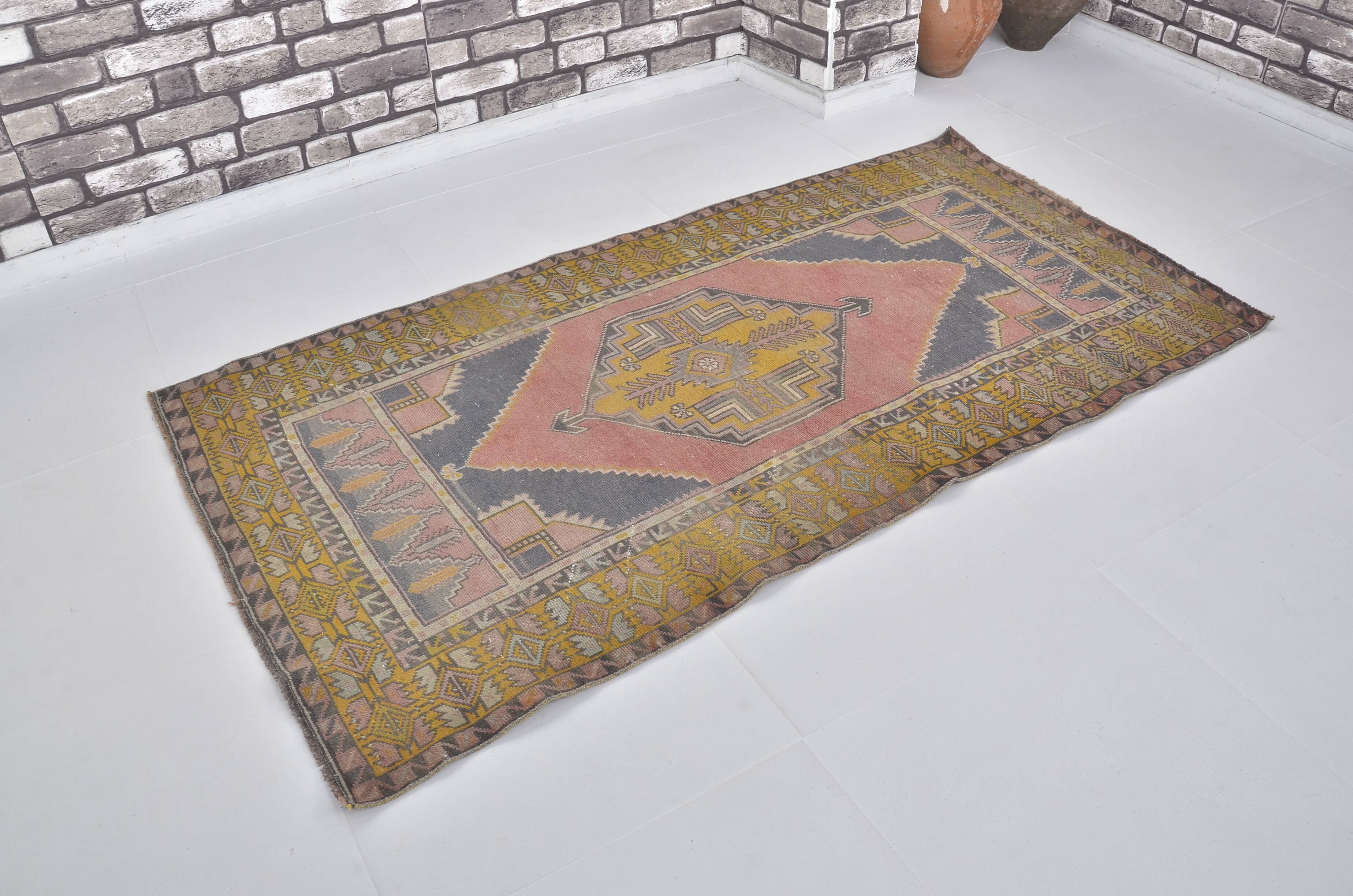 Red & Orange Turkish Vintage Rug sku 2484