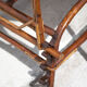 Antique rattan chaise longue, Chilean, rattan deckchair, folding backrest, removable footrest