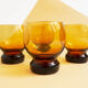 Large glasses or cups made of vintage smoked glass