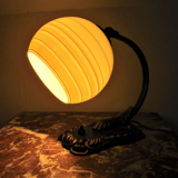 Lampe de bureau allemande, bronze et verre drgm vintage 1930-1940