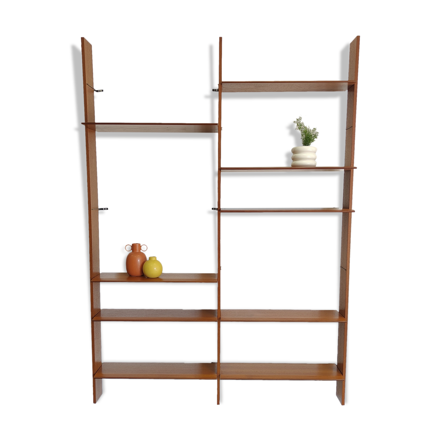 Mid-century vintage library wall shelf