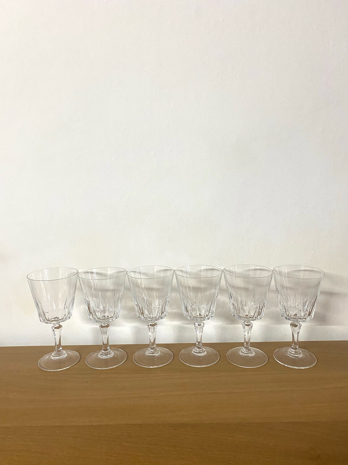 Red wine glasses crystal arques model Versaille