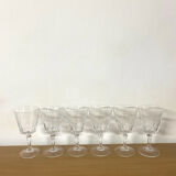 Red wine glasses crystal arques model Versaille