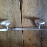 Coat rack metal aluminum patinated 2 hooks