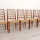 6 chaises modèle 82 en teck et corde par Niels Otto Møller