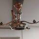 Art Deco glass suspension light signed Ezan