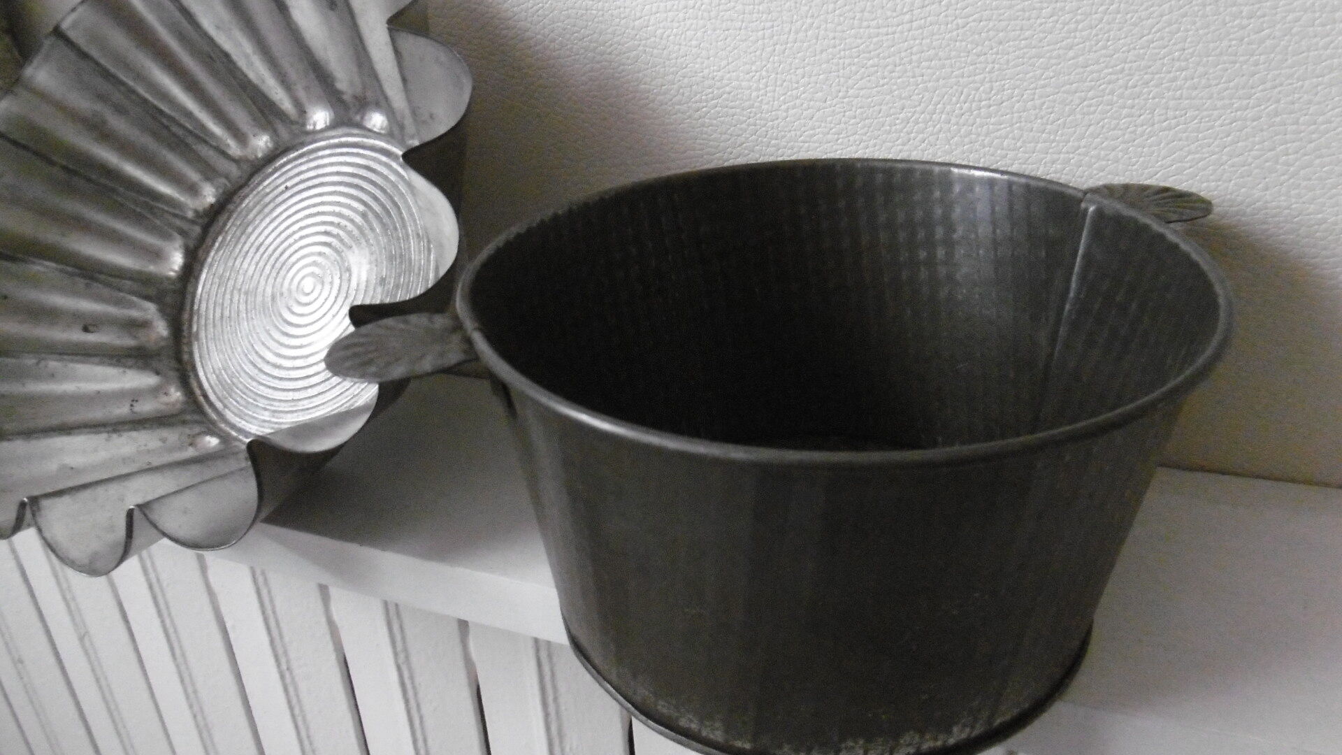 Antique metal cake molds