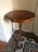 Inlaid wood pedestal table
