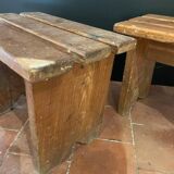 Brutalist pair of bedside tables