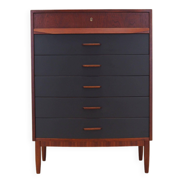 Teak chest of drawers, Danish design, 1970s, production: Denmark