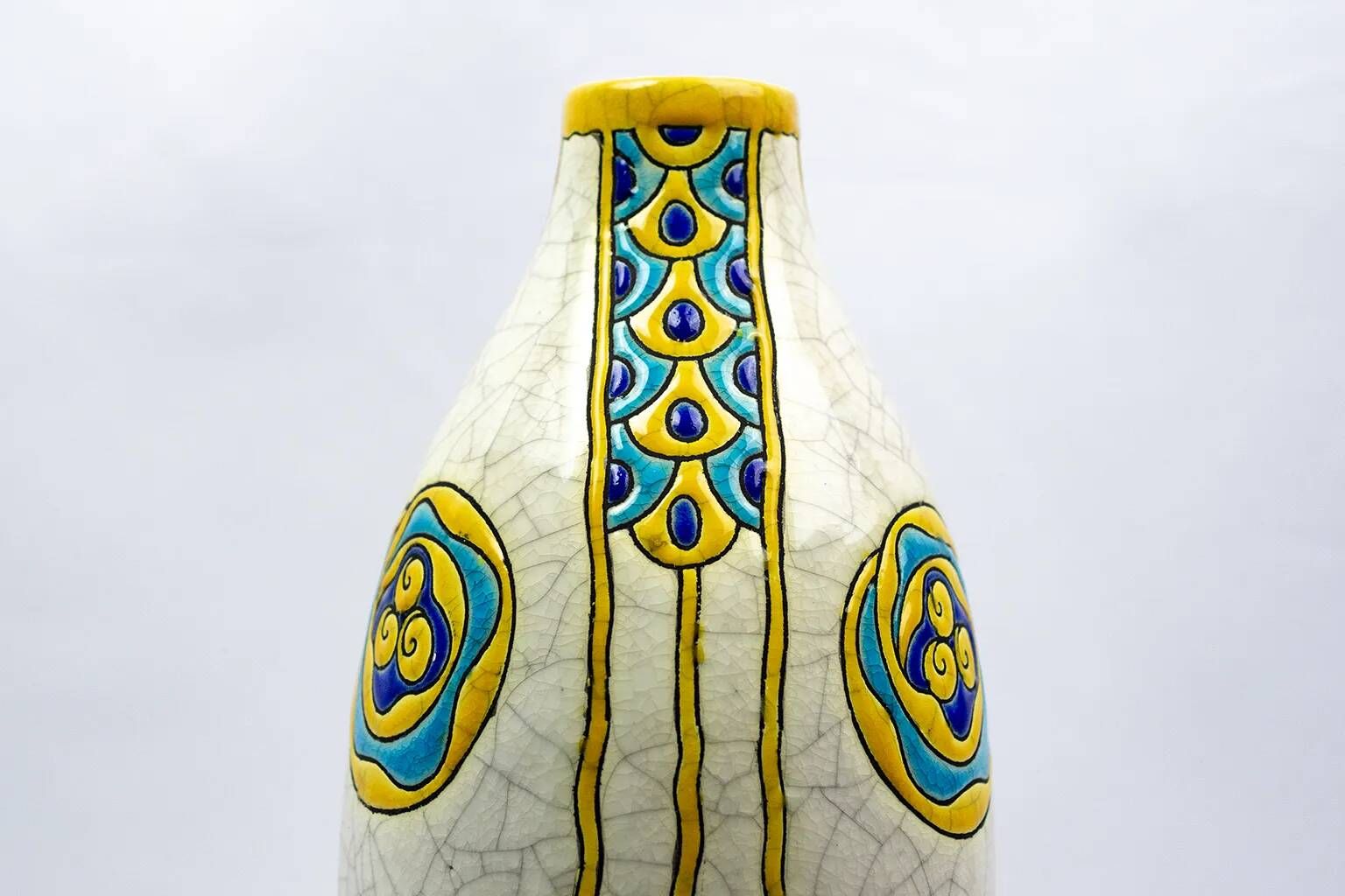Art Deco vase by Charles Catteau - Boch Frères Kéramis, decoration 751 from 1923