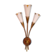 Art deco metal and opaline wall light