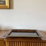 Hollywood regency brass and tortoiseshell lucite tray, Italy 1970s