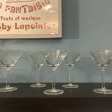 Set of 5 cocktail glasses
