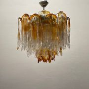 Large Murano Glass Chandelier 1970’s by Mazzega