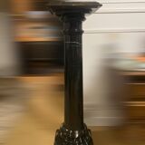 Black marble pedestal column