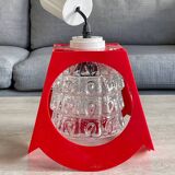 Vintage molded glass pendant light