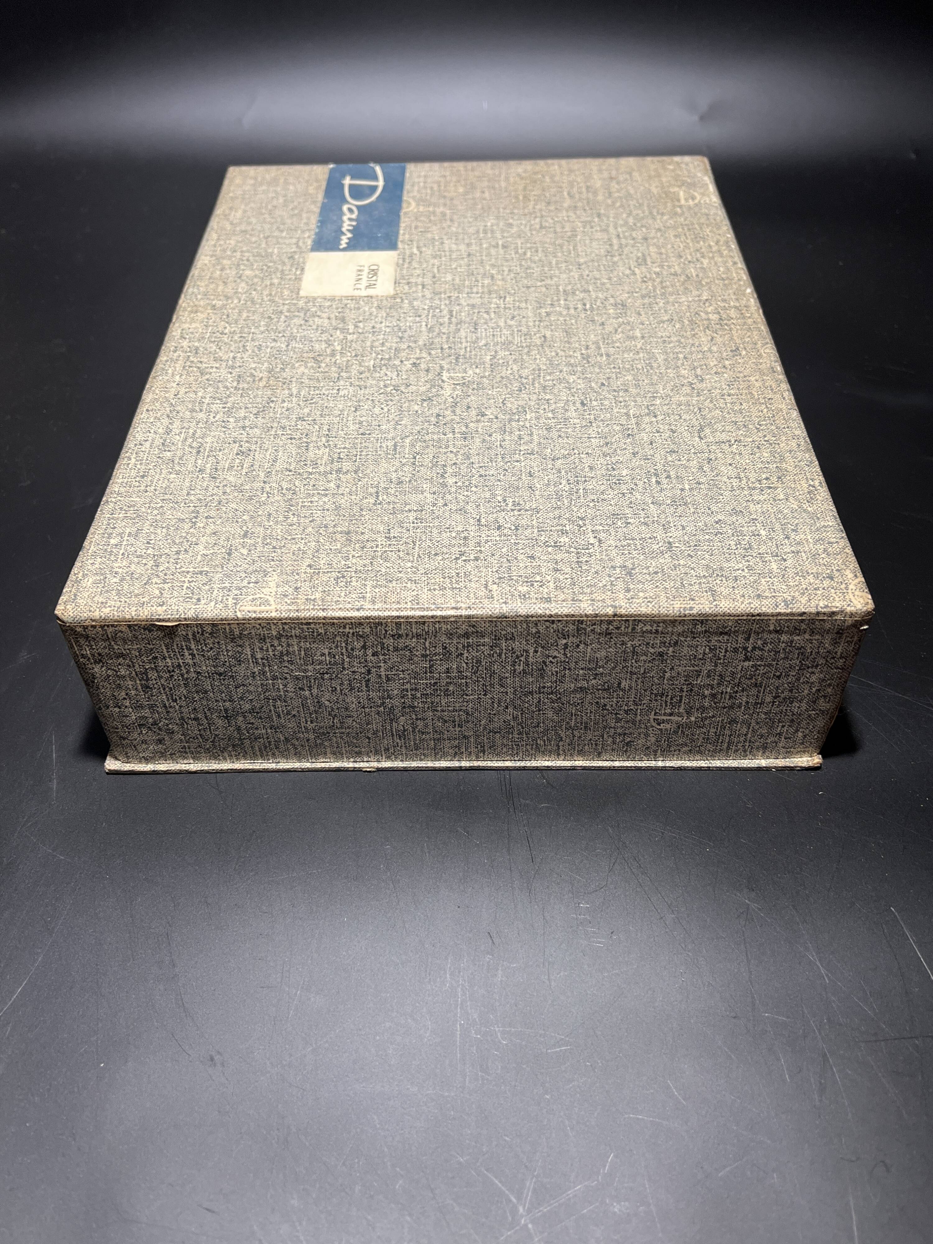 Box of eight cocktail glasses from the Daum brand