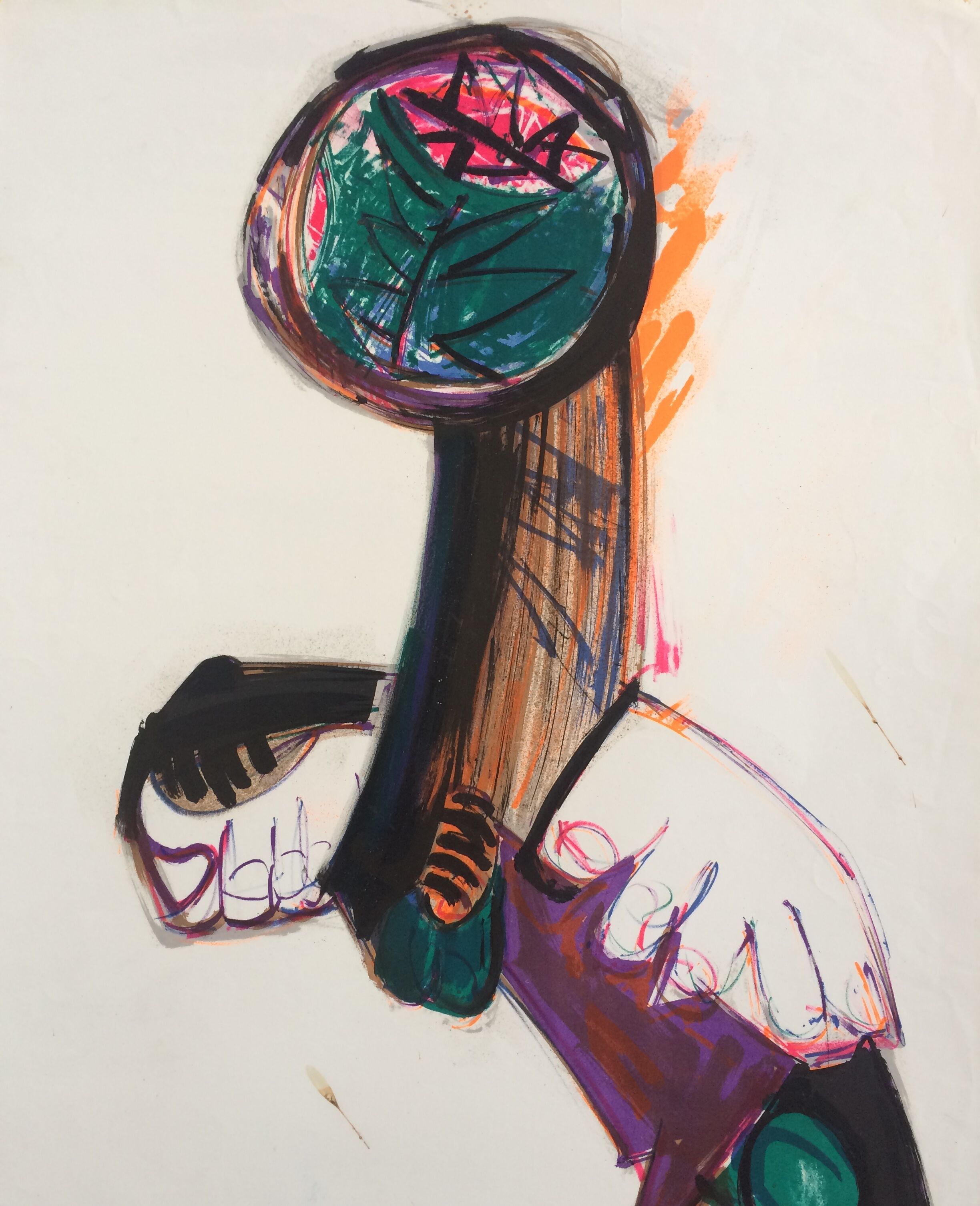 Bernard Lorjou, Galerie Drouant, 1972. Original exhibition poster made in lithograph