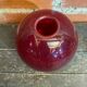 Vintage 1970s Murano Red Bubble Glass Ball Vase Soliflore